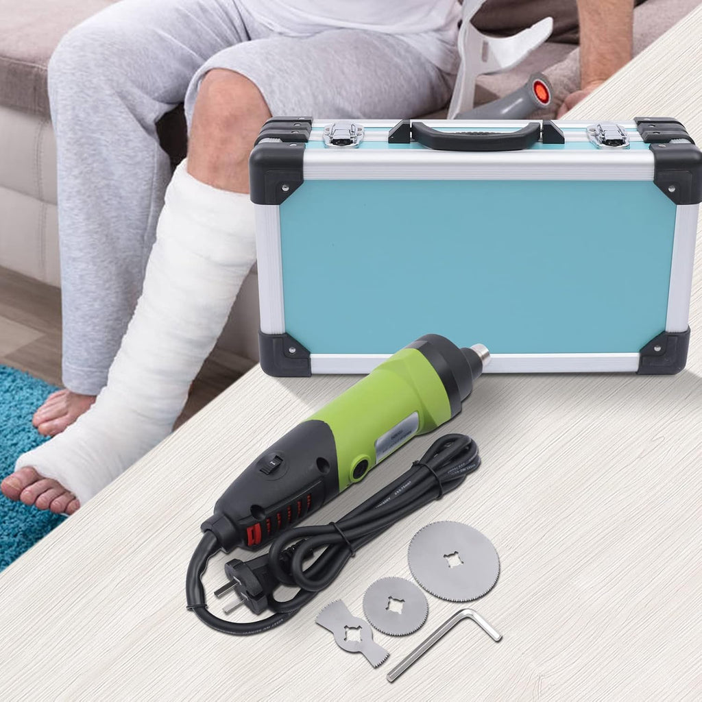 Medical Electric Plaster Saw Cast Cutter with 3 Blades, Speed Adjustable Orthopedic Cast Saw for Removing Plaster Bandages and Polymer Bandages, 12500 Times/Min, 125W 110V