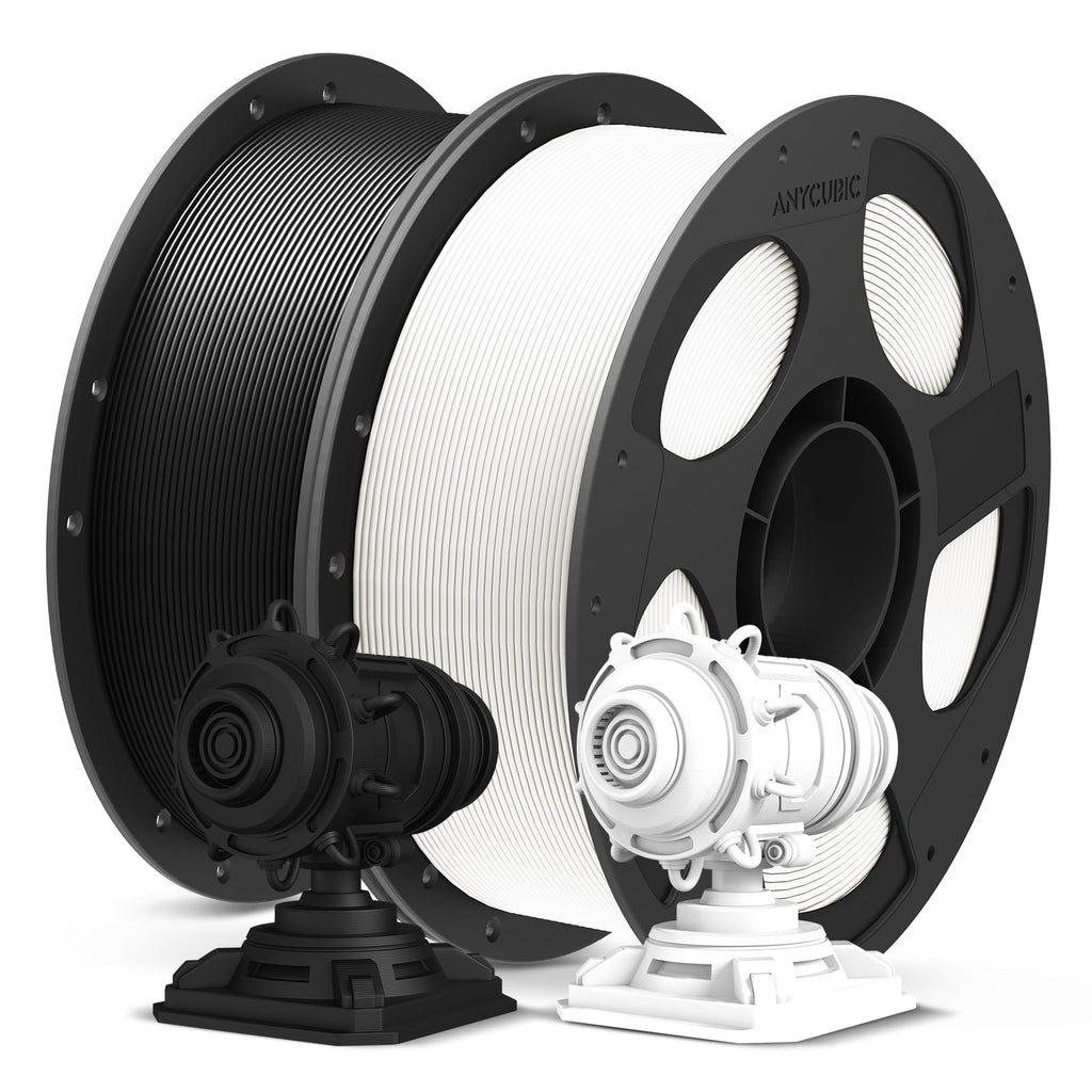 ANYCUBIC PLA Plus (PLA+), 3D Printer Filament 1.75mm Bundle, High Toughness, 1KG Spool, Black, White, Texture Grey, Pink, Red, Blue, Green, Orange, Yellow, Purple, 10KG in Total