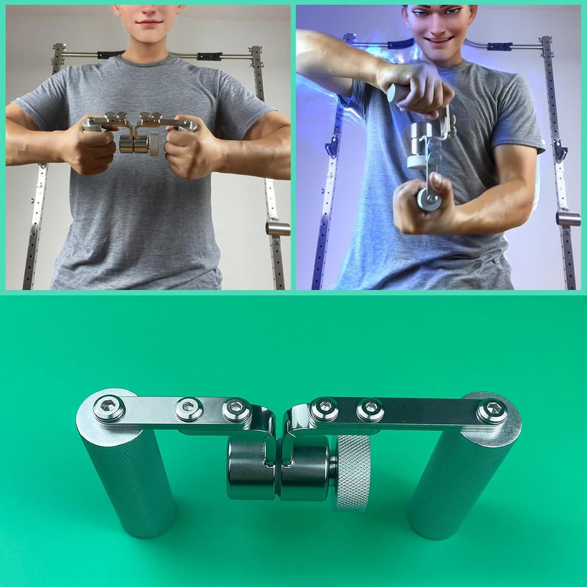 Wrist & Forearm Strengthener, Adjustable Resistance Twist Hand Exerciser Ropeless Roller Bar for Wrist, Forearm, Grip Strength Workout Trainer, Arm Wrestling Training and Forearms Build