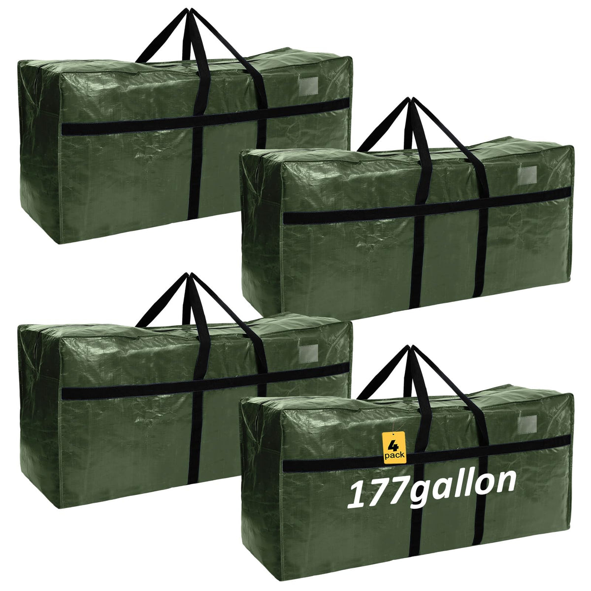 Windyun 4 Pcs 195 Gallon Extra Large Moving Bags XXL Heavy Duty Storage Bag