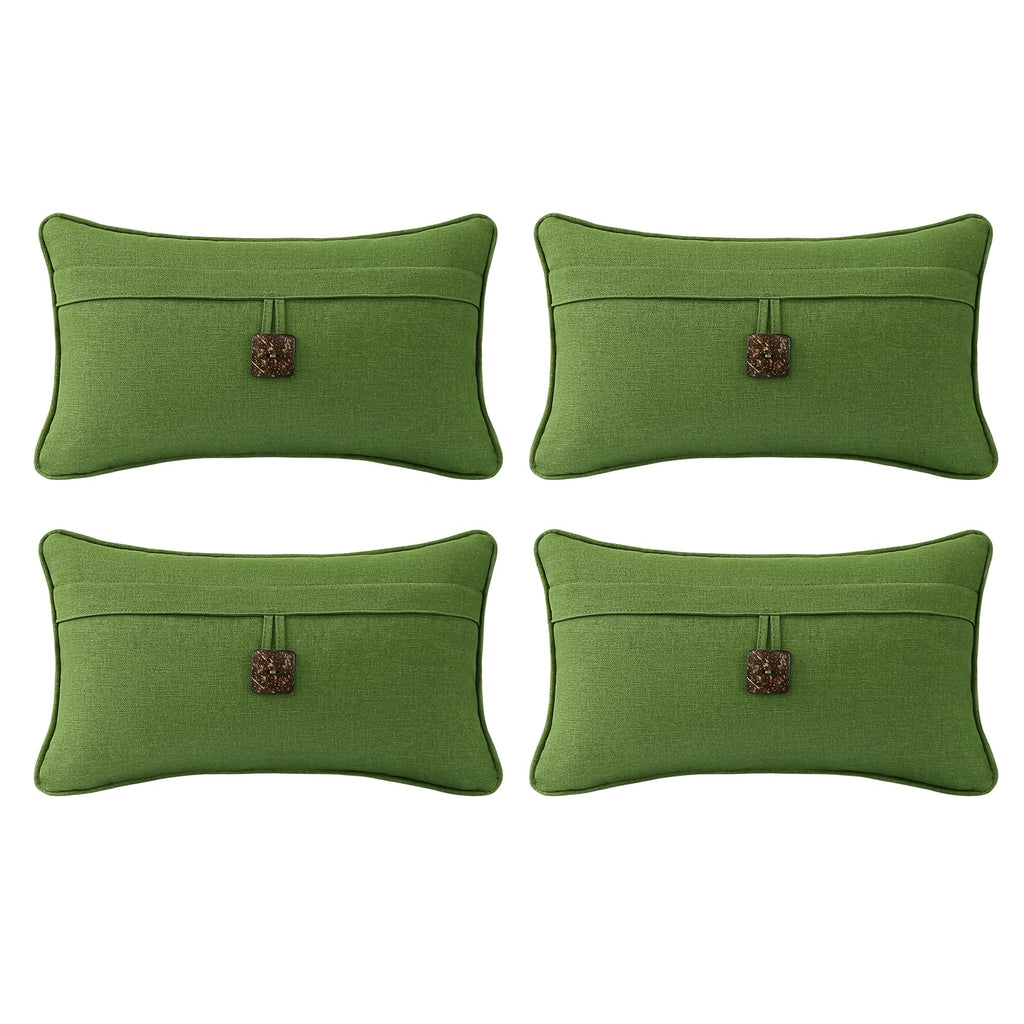 Outdoor Sunbrella Decorative Pillows Pack of 4, 20" x 12" Outdoor Pillow Set for Couch Bed Throw Patio Sofa, Airies Marble