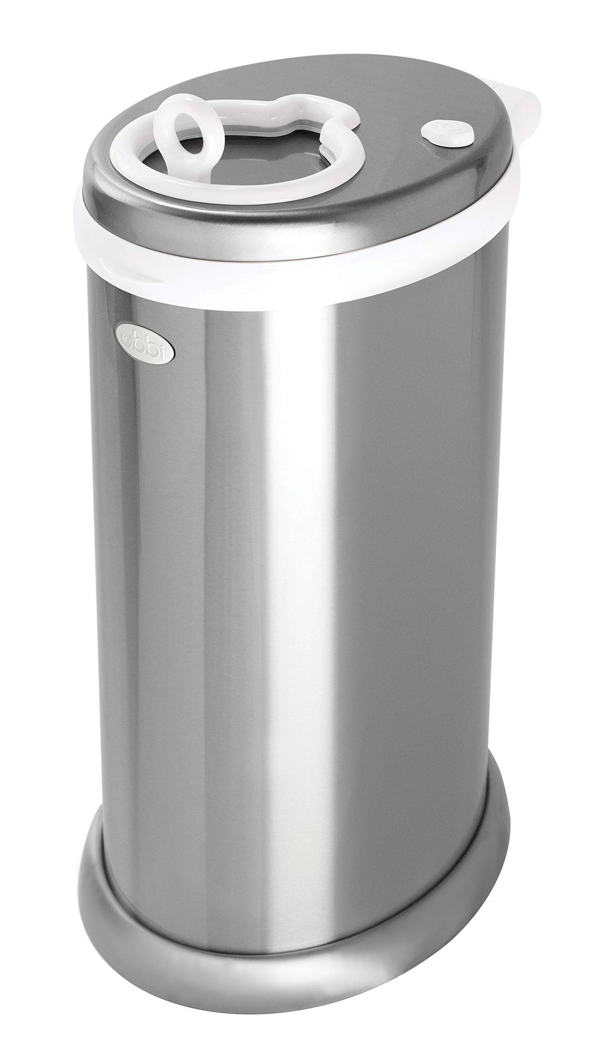 Ubbi Stainless Steel Diaper Pail, No Special Bags, Odor-Locking, Taupe