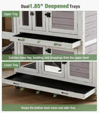 44" L Large Two-Tier Guinea Pig Cages with Anti-Chew Ramp