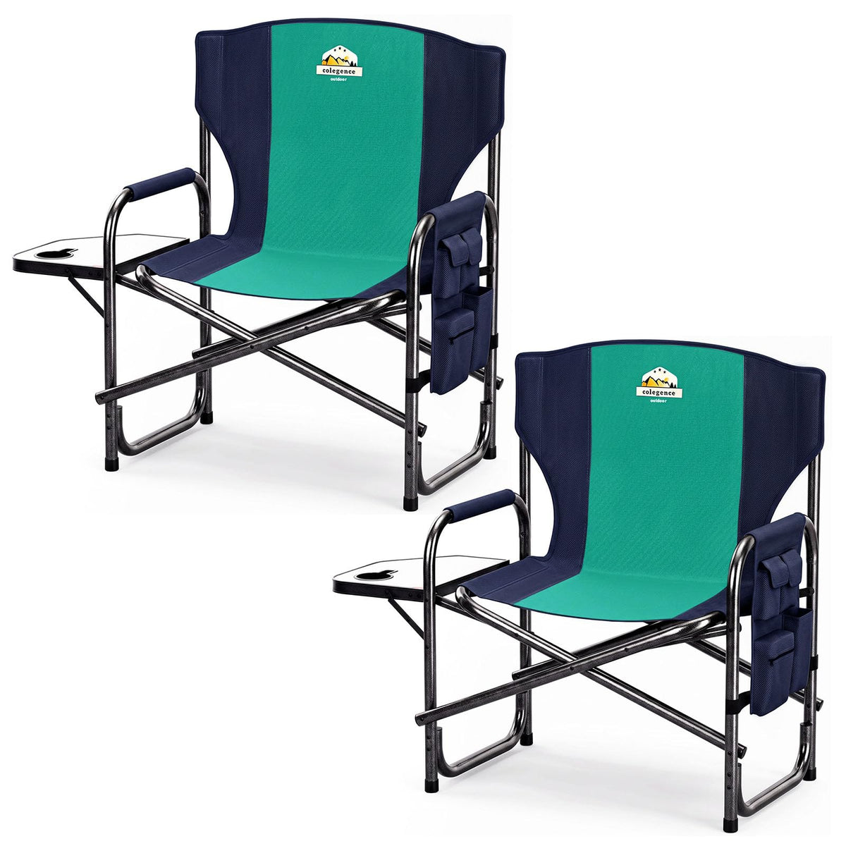 Colegence Oversized Camping Chair, 600-lb Capacity, Heavy-Duty Steel Frame