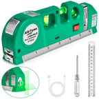 Laser Level Line Tool, Multipurpose Laser Level Kit Standard Cross Line Laser leveler Beam Tool with Metric Rulers 8ft/2.5M for Picture Hanging cabinets Tile Walls by AikTryee.