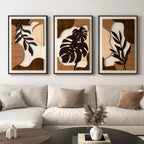 Large Framed 3D Wood Boho Tropical Wall Decor for Living Room, 24x36 Inch