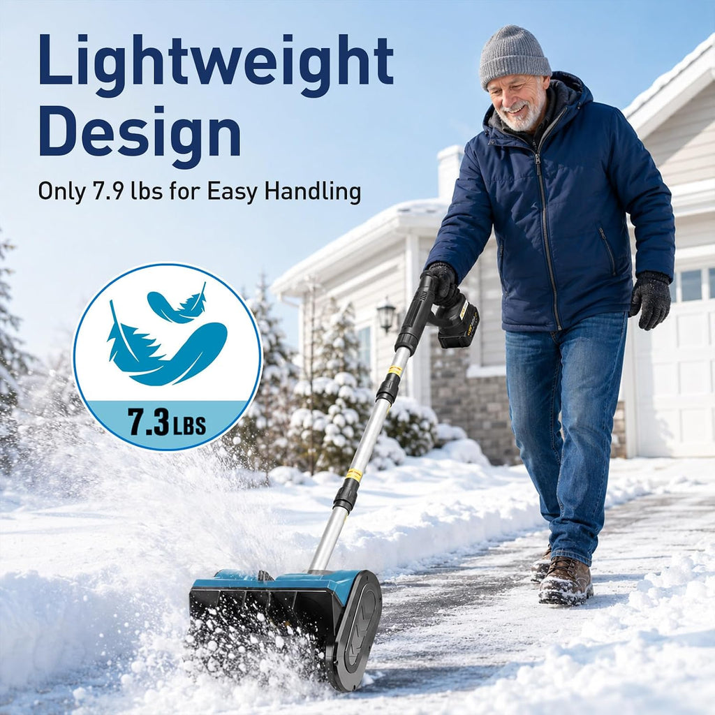 Battery Powered Snow Shovel Portable Snow Blower 3.0AH-Blue