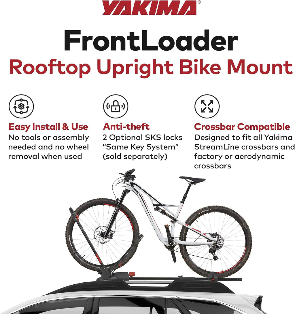 Yakima FrontLoader Rooftop Bike Rack Mount, Car & SUV Roof Carrier