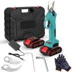 2026 New Power Shears, 1.2" Cutting Diameter Portable Cordless Pruning Shears for Gardening with 2 Pcs 2000mAh Rechargeable Batteries & 1 Replacement Blades Set (Red-2pcs Battery)