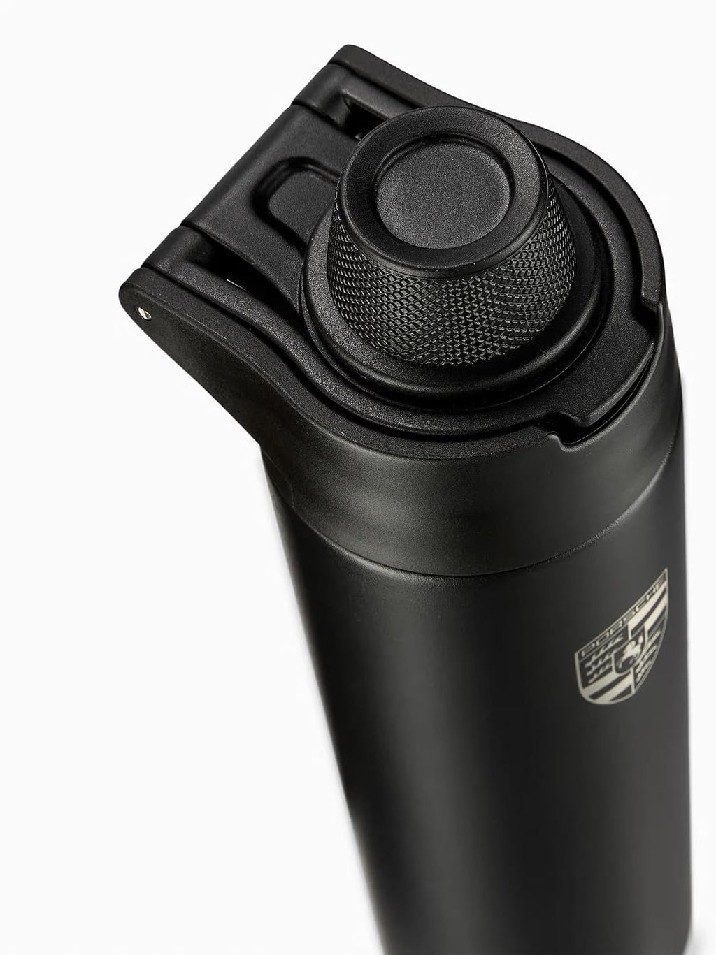 Porsche Black Crest Insulated Drinking Bottle, Powder Coated