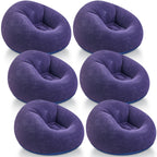 Realspring Inflatable Bean Bag Chairs,Coffee,4 Pcs