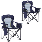 ALPHA CAMP Oversized Fully Padded Camping Chairs with Lumbar Support