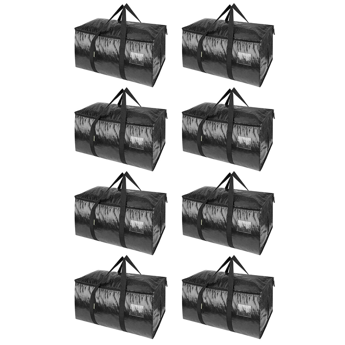 BALEINE 16-Pack Oversized Moving Bags with Reinforced Handles, Heavy-Duty Storage Tote for Clothes, Moving Supplies (Clear, 16-Pack)