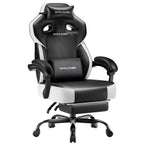GTPLAYER Big & Tall Gaming Chair, Wide Seat with Footrest, Charcoal