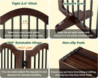 PrimeZone 144" Extra Wide 36" Tall Free Standing Dog Gate Indoor with Door