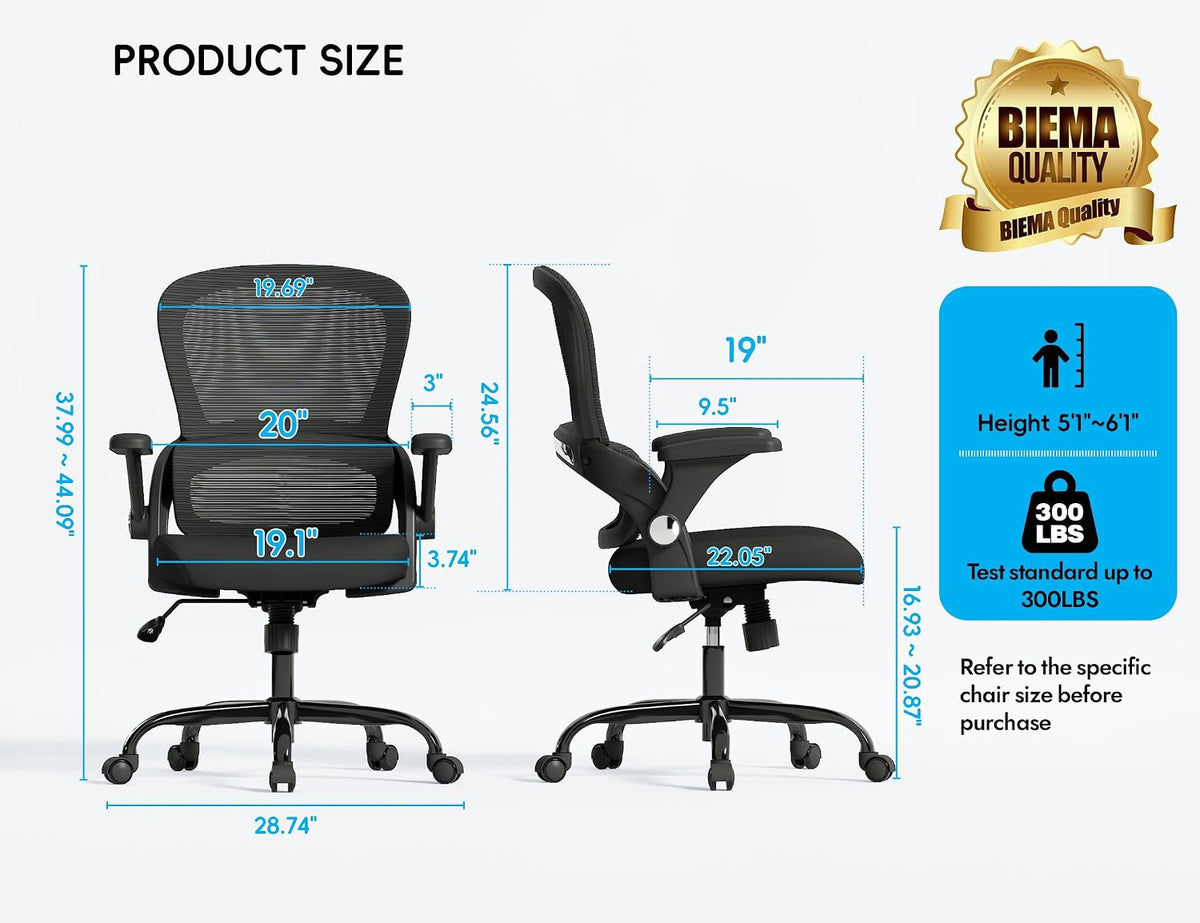 TRALT Office Chair - Ergonomic Office Chair with Back Support for Adults