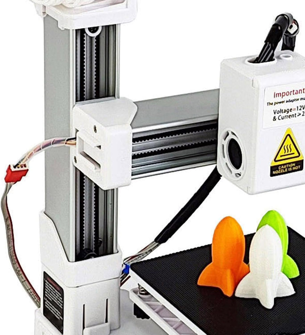 FDM Mini 3D Printer, Frequency Division Multiplexing 3D Printer, Fully Assembled for Beginners, High Precision Printing with TPU PLA (1.75mm), 100X100X100mm (White)