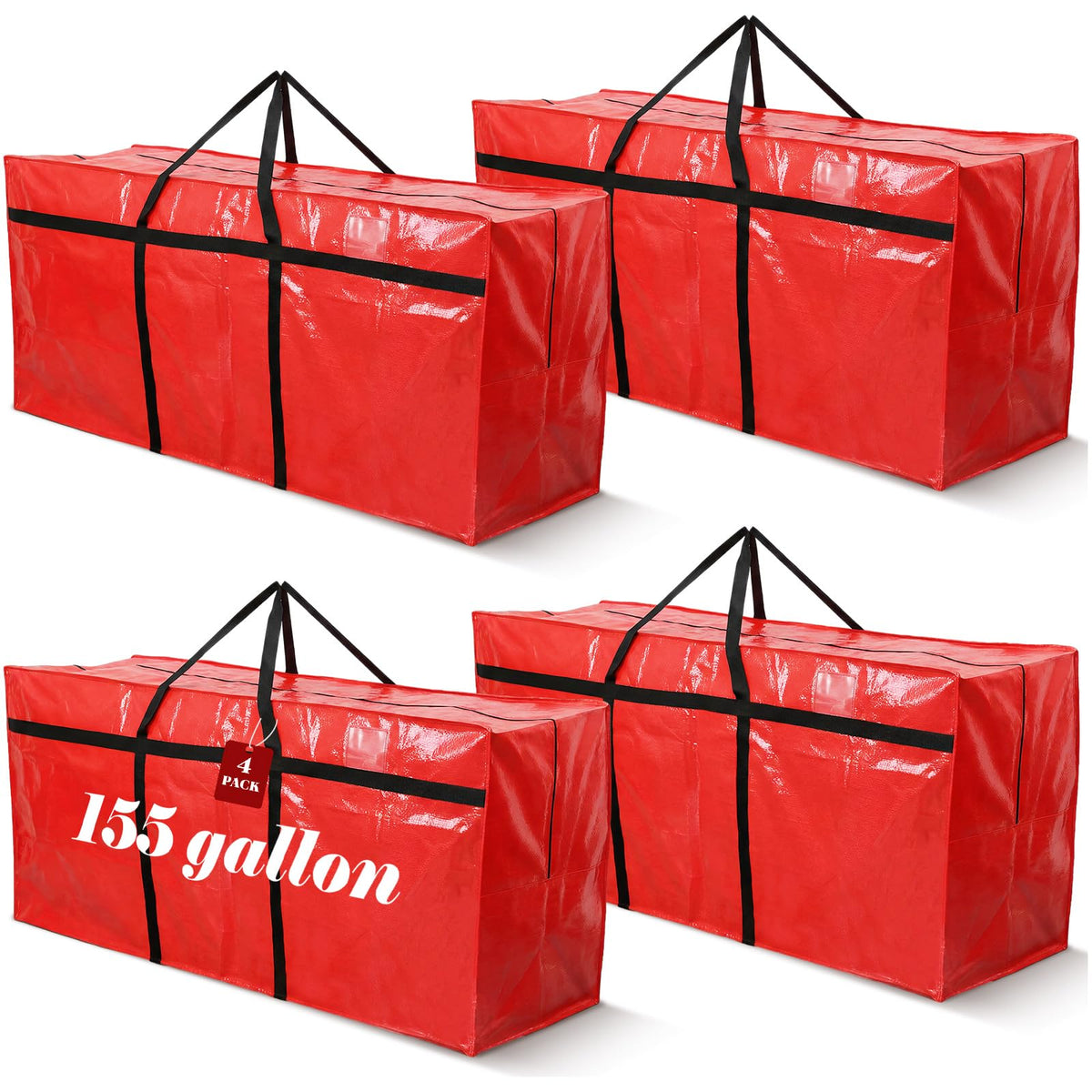 Windyun 4 Pcs 195 Gallon Extra Large Moving Bags XXL Heavy Duty Storage Bag