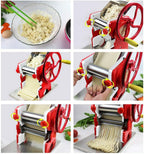Commercial Pasta Roller Hand Crank Noodle Maker Manual Dough Machine