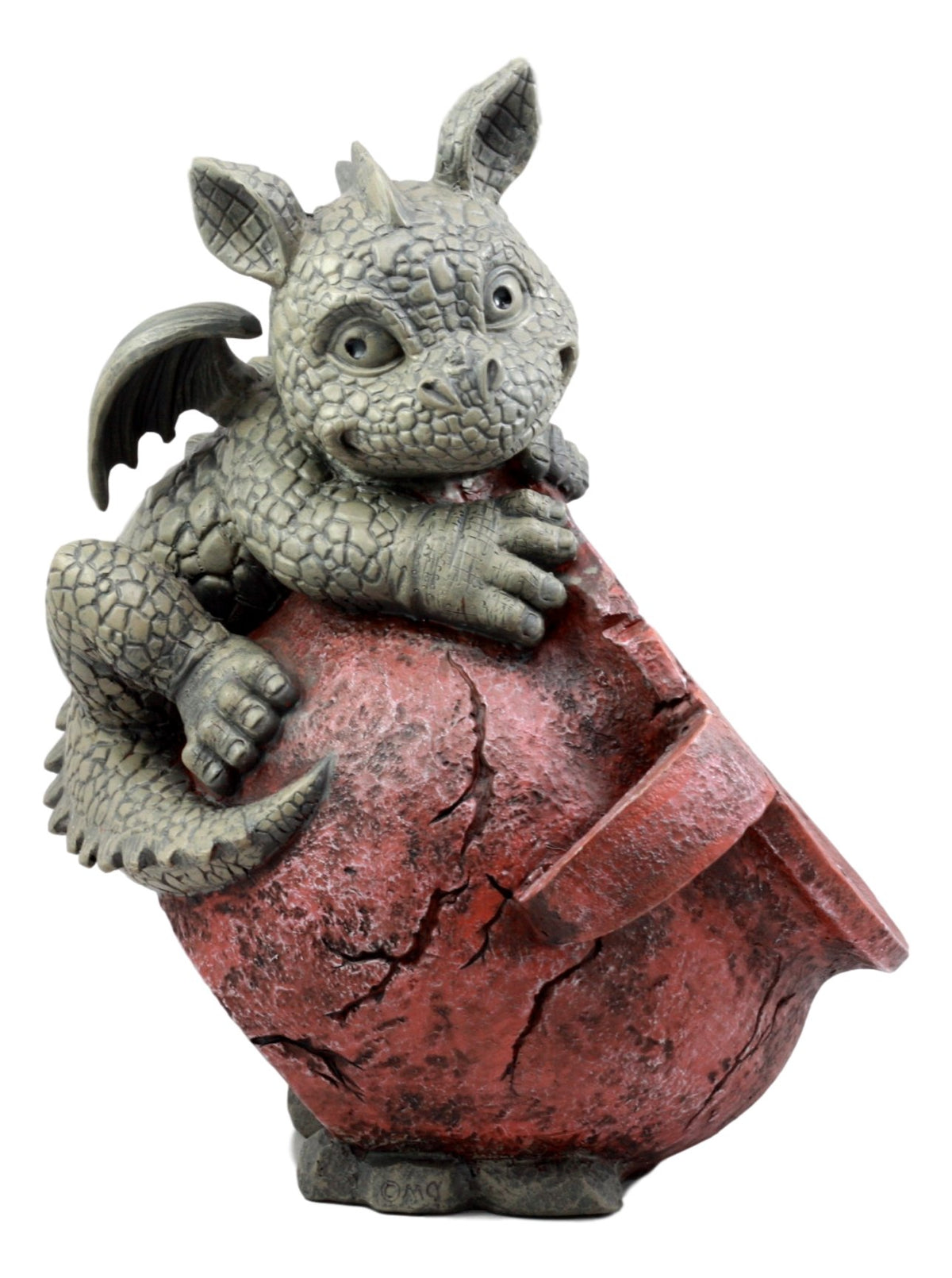 Ebros Gift Set of Two Playful Climbing Dragon Babies Planter Pot Mythical Fantasy Home Patio Garden Decor Resin Statue