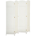 HOMCOM Room Divider 8 Panel Folding Privacy Screen 5.6' Tall Nature Wood