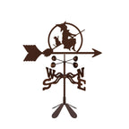 EZ Vane Steel Witch Weathervane with Wind Cups — 4-Sided Mount