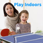 4.5FT/6FT/9FT Ping Pong Table Foldable, MDF Multi-Use Portable Table Tennis Table with Net, Paddles & Balls for Kids Teens Adults Indoor/Outdoor Game - Quick Assembly