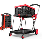 TOLRET Shopping Cart with Wheels, 200 lbs Capacity Grocery Cart on Wheels
