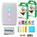 FUJIFILM Instax Mini Link 3 Smartphone Printer Bundle with Fujifilm Instant Mini Film (20 Sheets), Hanging Photo Frames, Table top Photo Frame for Mini Film (Sage Green)