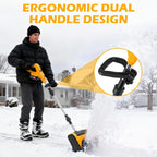 ALSO GO 21V Electric Cordless Snow Shovel, 11-Inch with 2 x 4.0Ah Batteries