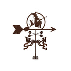 EZ Vane Steel Witch Weathervane with Wind Cups — 4-Sided Mount