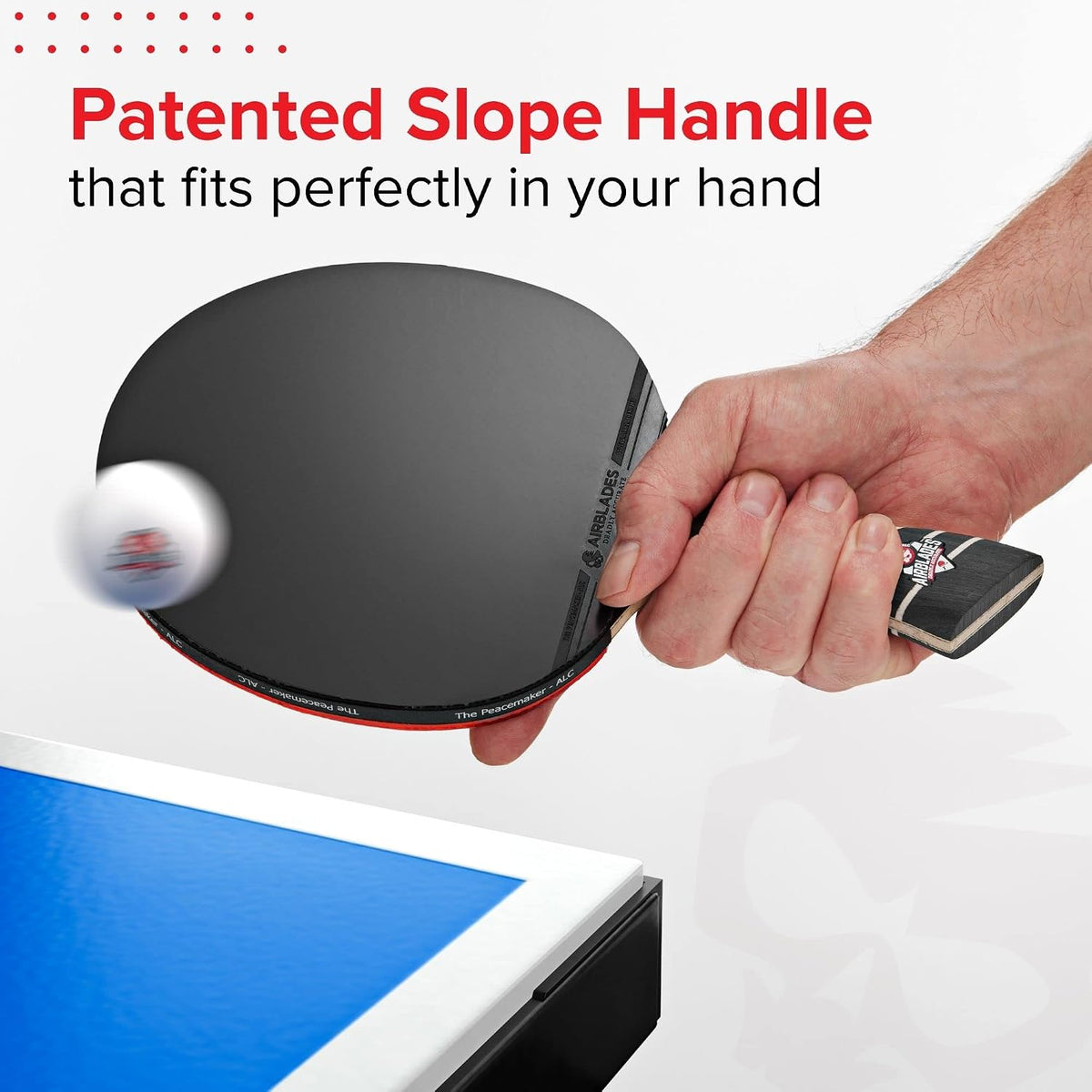 The Peace Maker ALC - Professional Ping Pong Paddle - Carbon Fiber Table Tennis Racket Producing Maximum Spin & Control for All Levels - Hard Carry Case & Ergonomic Handle.