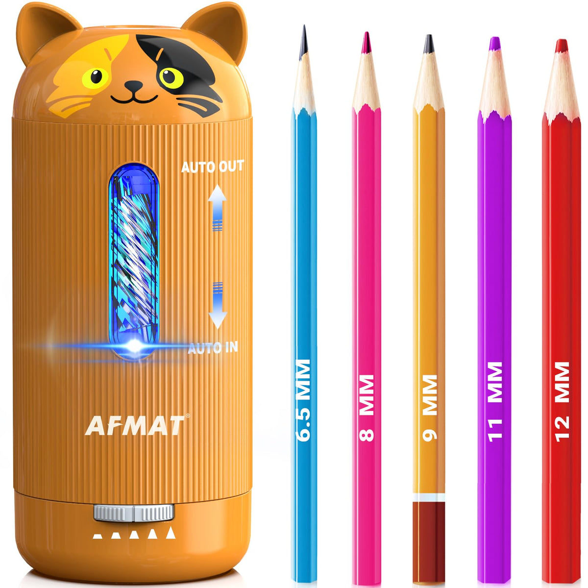 AFMAT PSJ5 Electric Pencil Sharpener, Fully Automatic, for 6.5-12mm Pencil