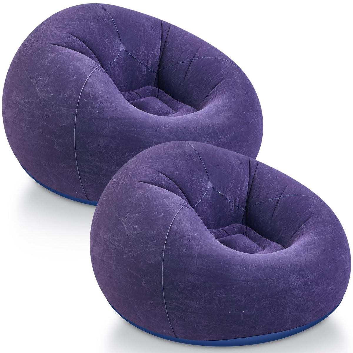 Realspring Inflatable Bean Bag Chairs,Coffee,4 Pcs