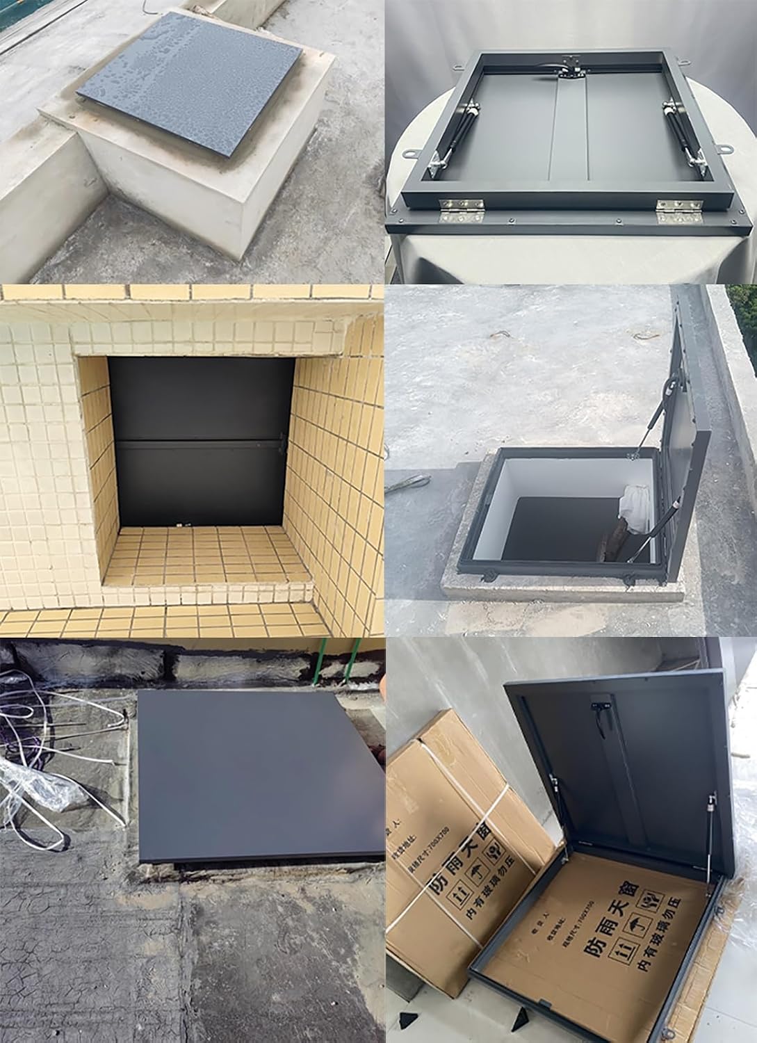 Roof Hatch 24x36/ 24x24/ 26x26/ 22x22/ 36x48 in Roof Access Hatch, Attic Stairs Outlet Hatch Lid Door, Cellar Vent Access Door with Rubber Seal Strip(17x24in - 43.2x61cm)