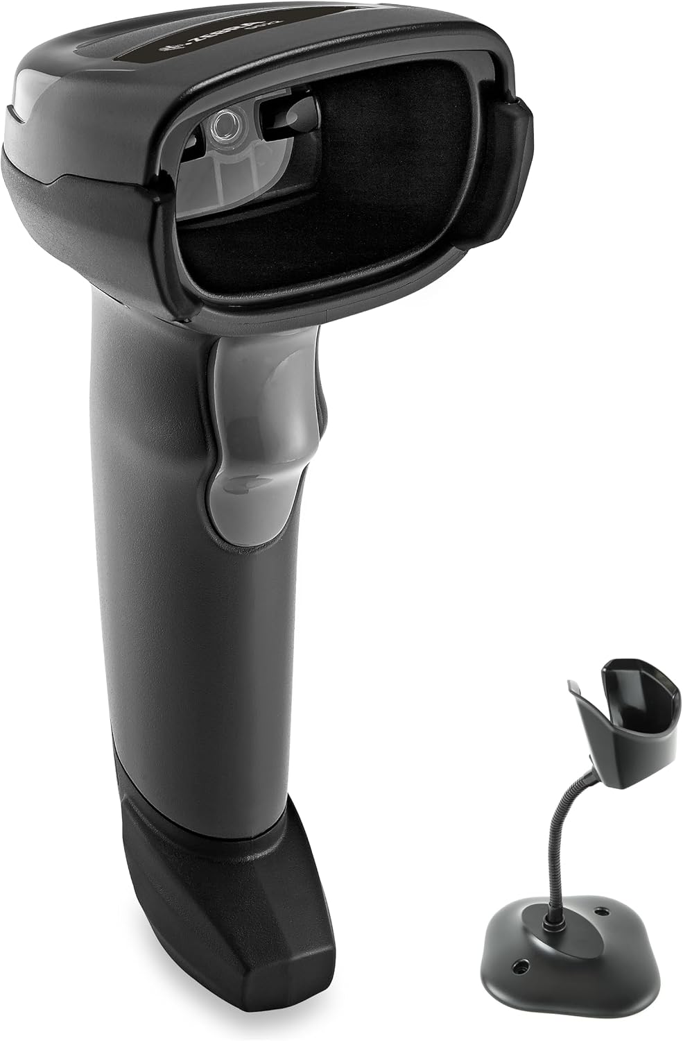 Zebra DS2208 Handheld Barcode Scanner w/ Stand | 1D 2D QR Code Scanner | Easy Setup | Corded with Shielded USB Cable (Renewed)