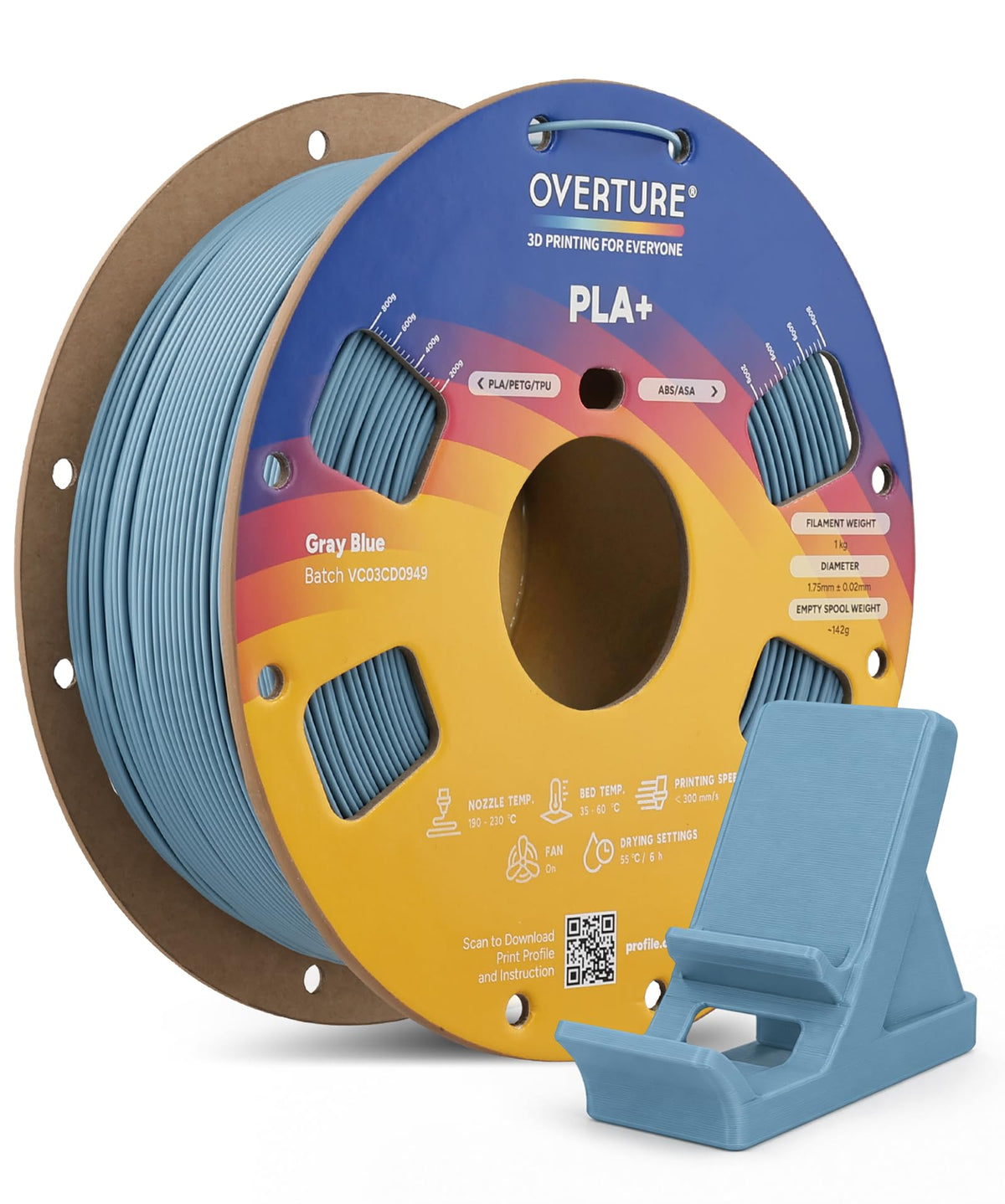 OVERTURE 10KG Bundle High Speed PLA+ 3D Printer Filament 1.75mm