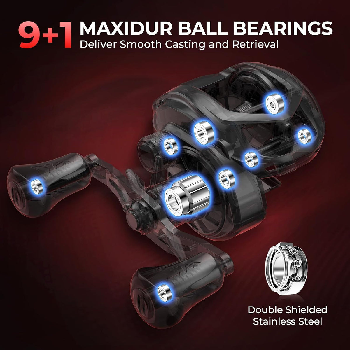 KastKing Royale Legend Max 300 Baitcasting Fishing Reels, 6.1:1 Gear Ratio