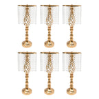 Wedding Centerpieces Silver Vases,10PCS Metal Flower Candle Holder with Sparkling Crystal Beads,Crystal Flower Vase Metal Flowers Stand for Party Tables Decorations (10PCS-Sliver-3)