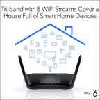 Netgear RAX70-100NAR Nighthawk AX6600 Tri-Band WIFI 6 Router (Renewed)