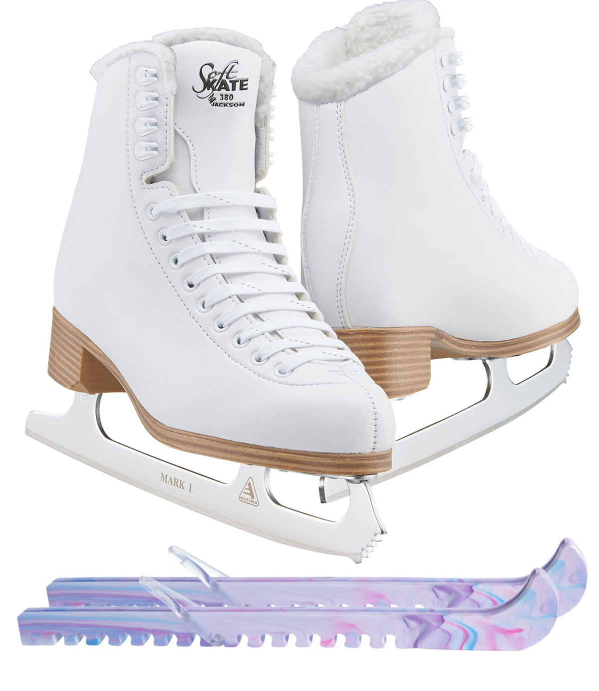 Jackson Classic Model 380/381 Figure Ice Skates for Women and Girls Bundle with Skate Guards Just Launched 2023