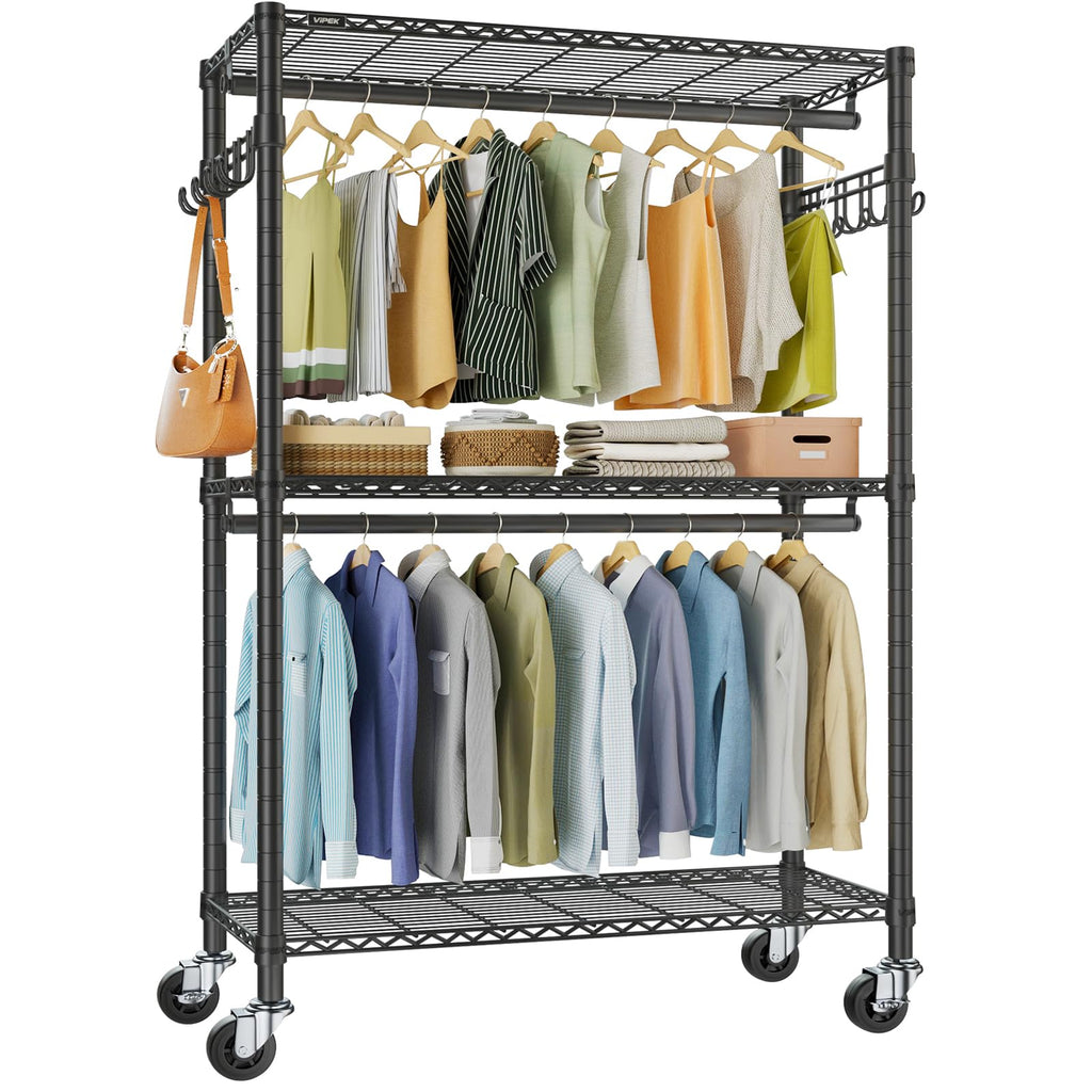 VIPEK R2 Plus Clothes Rack Heavy Duty Rolling Closet for Hanging Clothes