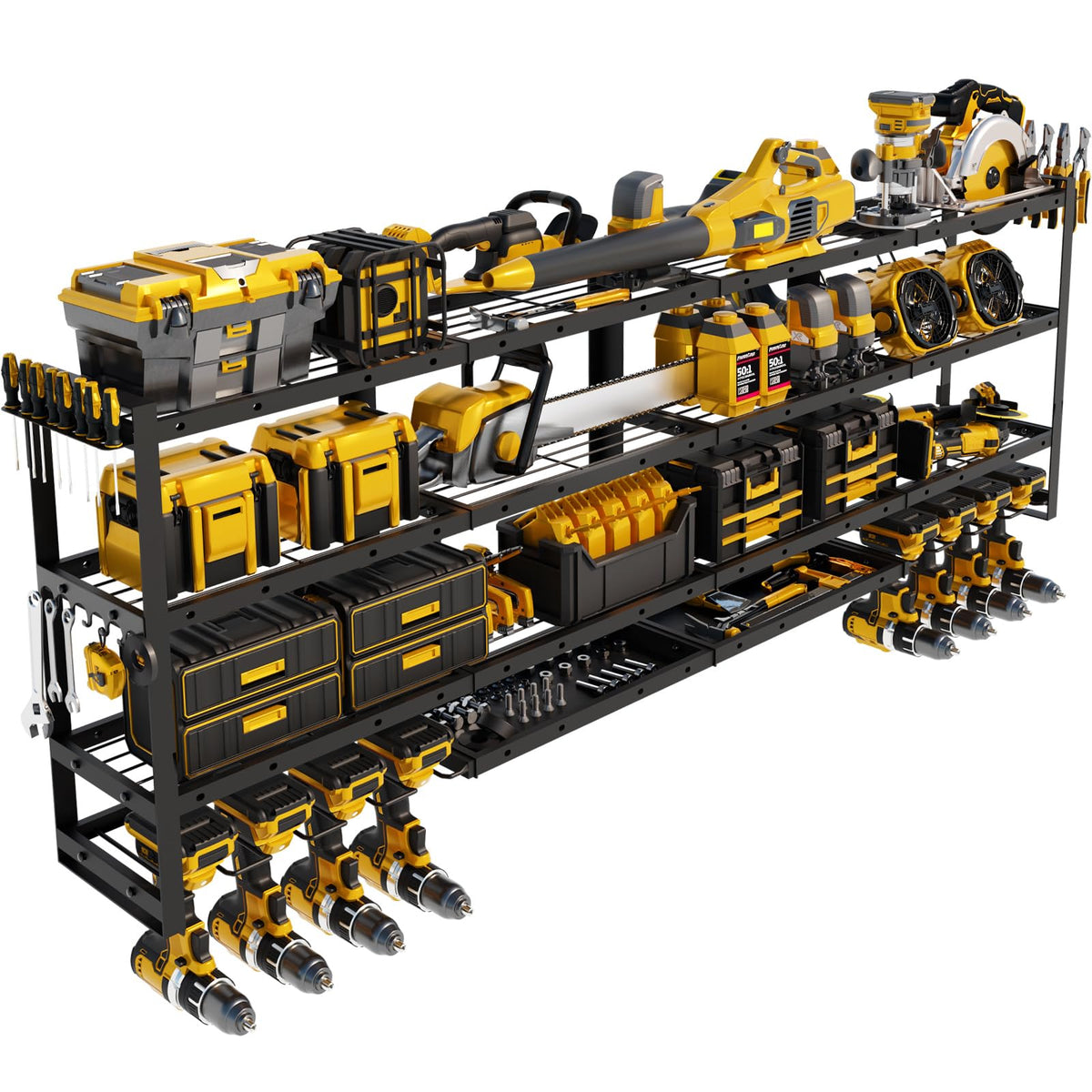 Large 49''Wide Power Tool Organizer Wall Mount, Charging Station