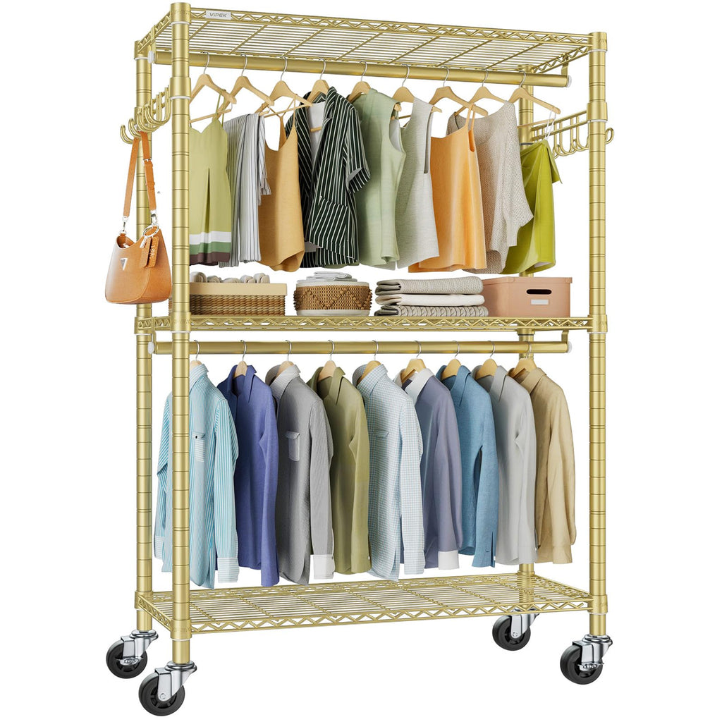 VIPEK R2 Plus Clothes Rack Heavy Duty Rolling Closet for Hanging Clothes