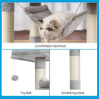Hey-brother Cat Tree Tower with Sisal Scratching Posts, Big Condo, MPJ020W