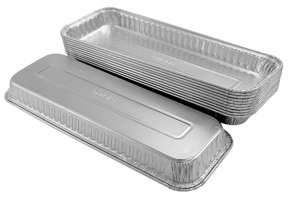 PACTOGO 6" x 4" x 1" Disposable Aluminum Foil Smooth-Wall Oblong Mini Danish Cake Pans - Ideal Baking Tins for Sweets, Coffee Cakes, Danishes, Cookies, Brownies (Pack of 200)