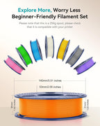 SUNLU PLA+ Filament 1.75mm, 16 Pack 250g Spools, Upgraded Formula