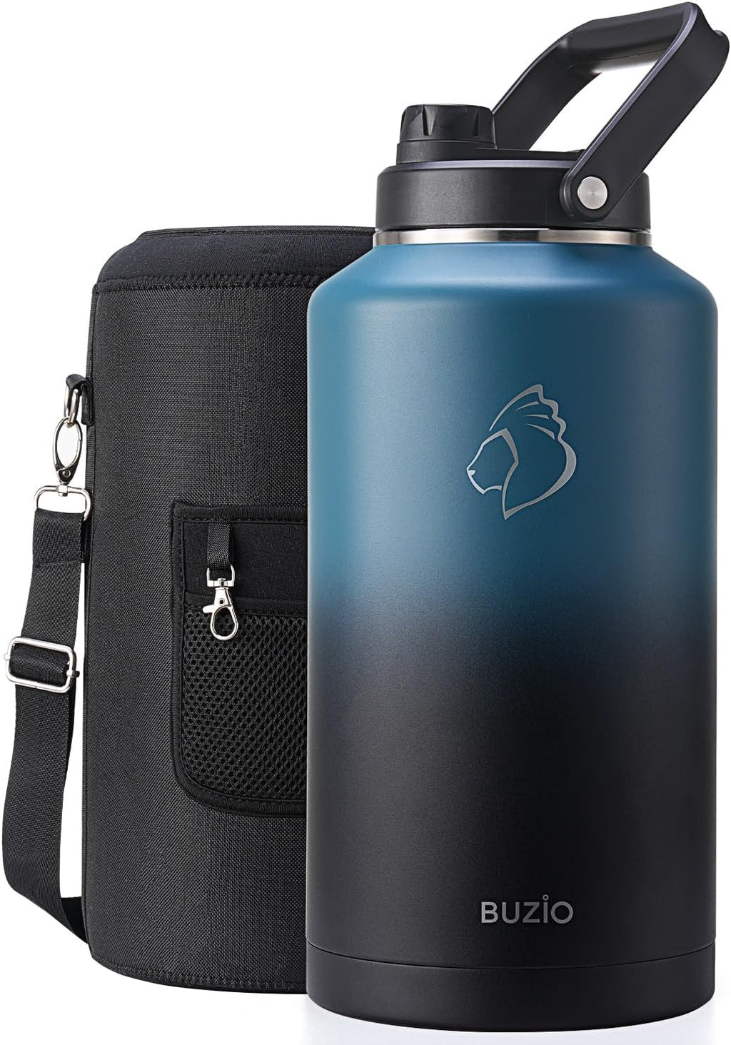 BUZIO 2 Gallon Water Jug Insulated Insulated with Fixed-Angle Large Handle