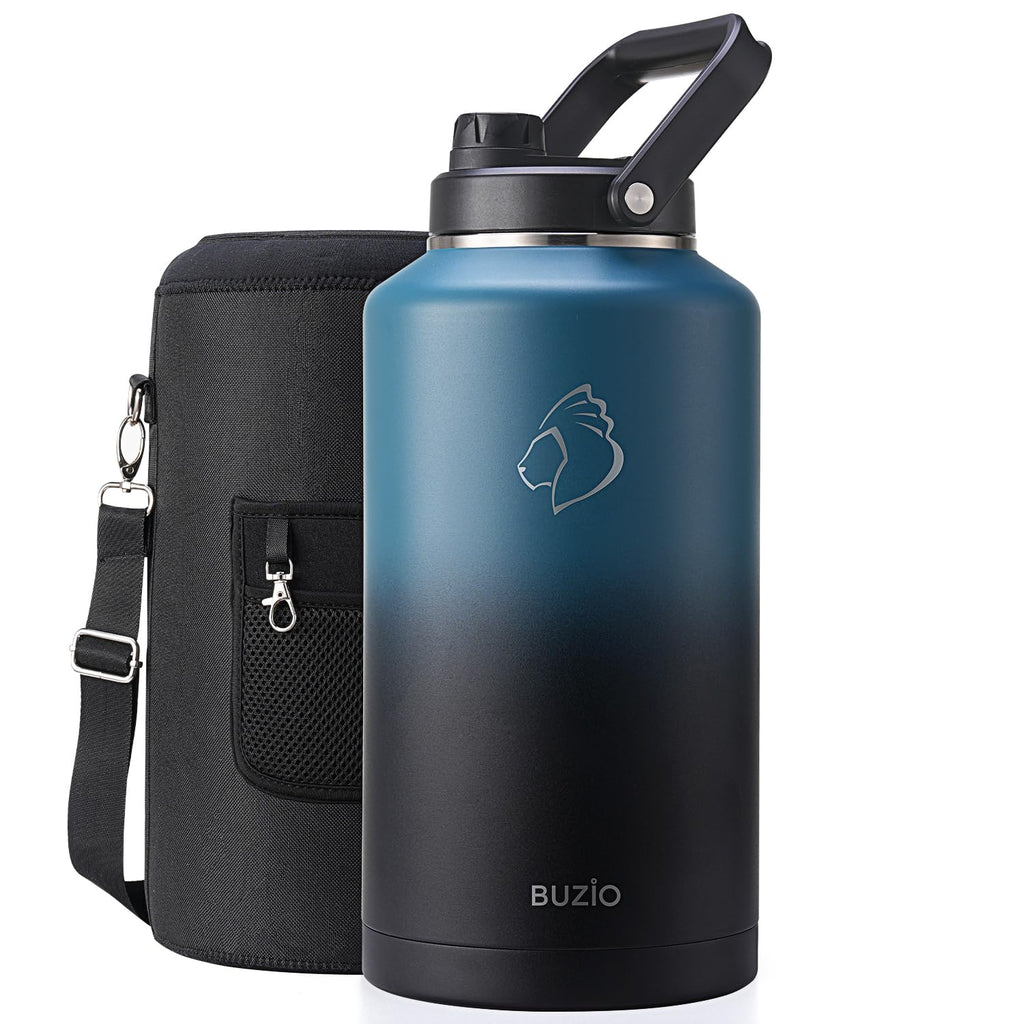 BUZIO 2 Gallon Water Jug Insulated Insulated with Fixed-Angle Large Handle