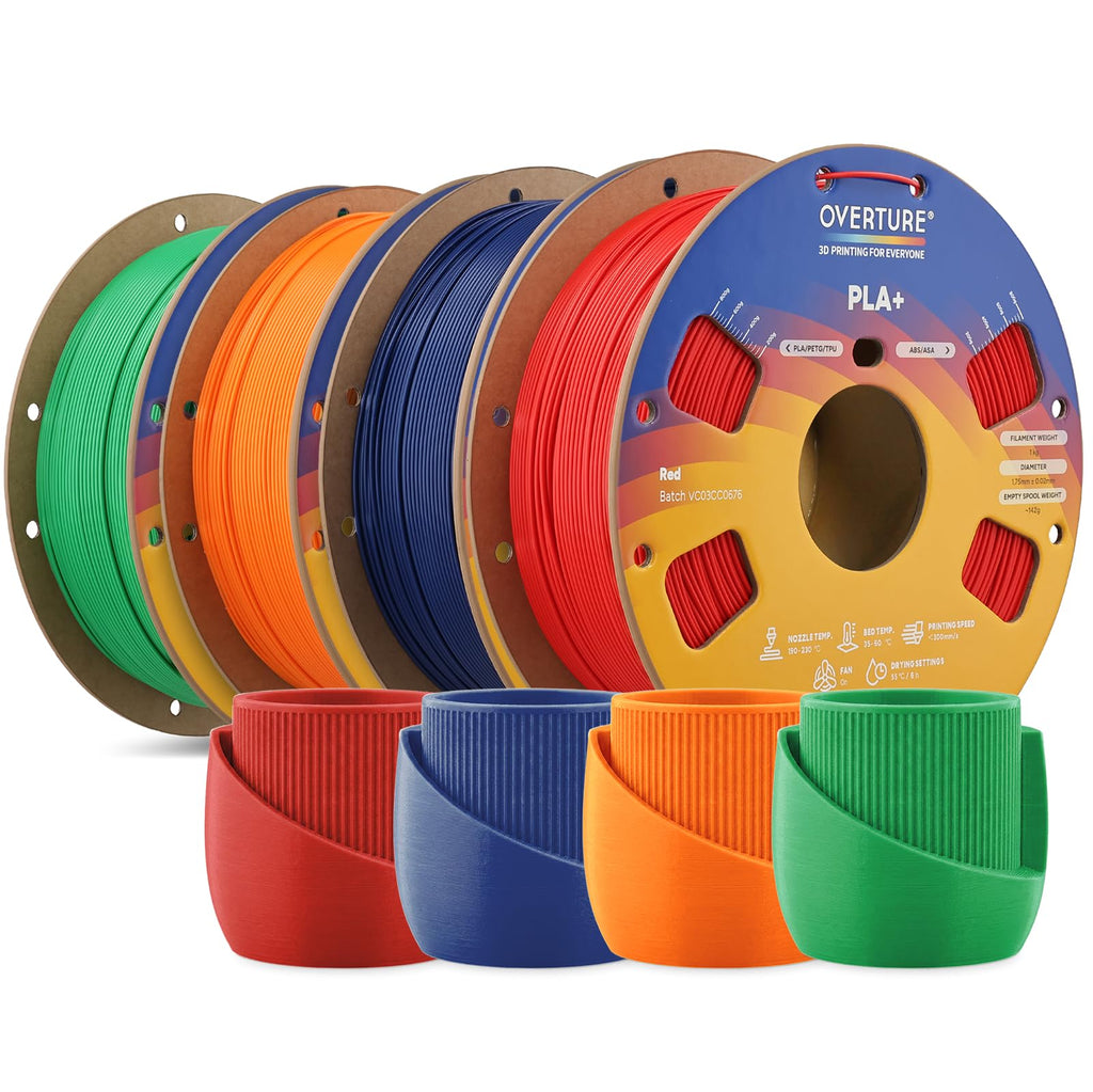 OVERTURE 10KG Bundle High Speed PLA+ 3D Printer Filament 1.75mm